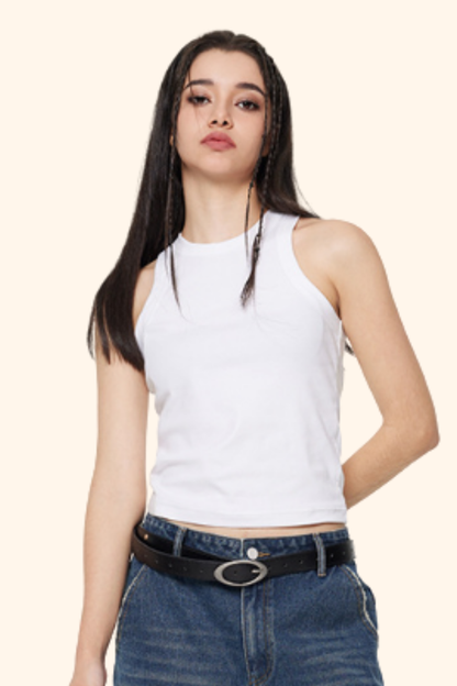Women's Spring Summer 235g Cooling Washed Crewneck Tank