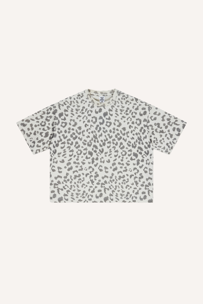 Men's Summer Retro Boxy Leopard Crewneck Loose Tee
