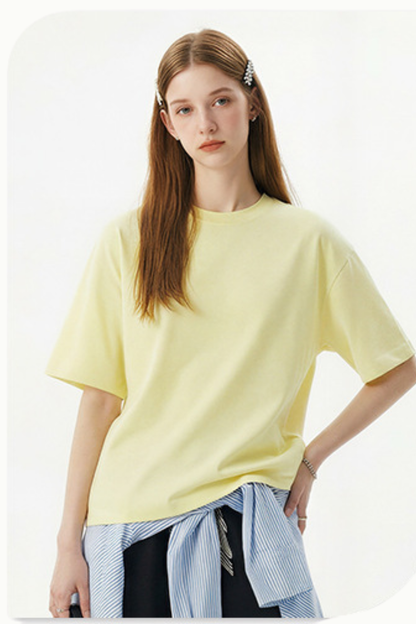 Women's Summer 280g Cotton Washed Oversized Boxy Tee