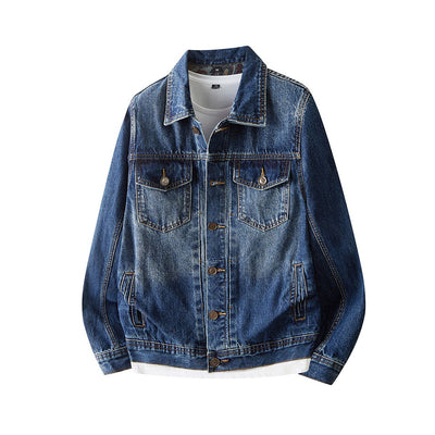 Men's Vintage Washed Denim Trucker Jacket