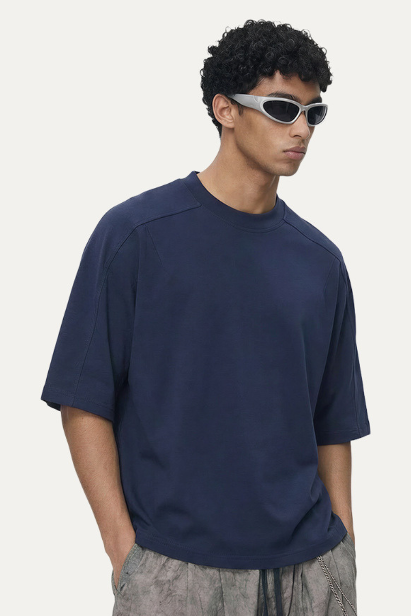 Men's 180g Polyester Cropped Oversized Cooling Tee