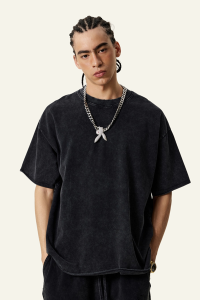 Men's Cotton Streetwear Vintage T-shirt