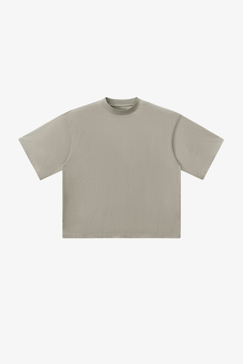 Men's Retro Cotton Drop-Shoulder Solid T-shirt