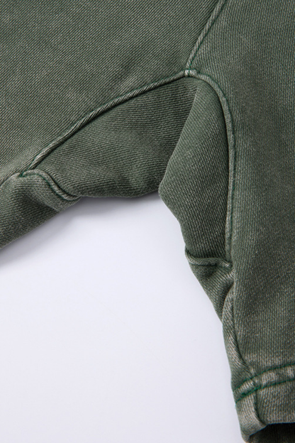 Men's Summer Washed Boxy Cotton Tee & Shorts Set