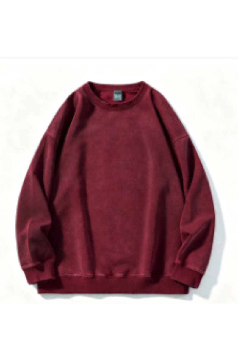 Women Fall Clothing Heavyweight Vintage Washed Sweatshirt
