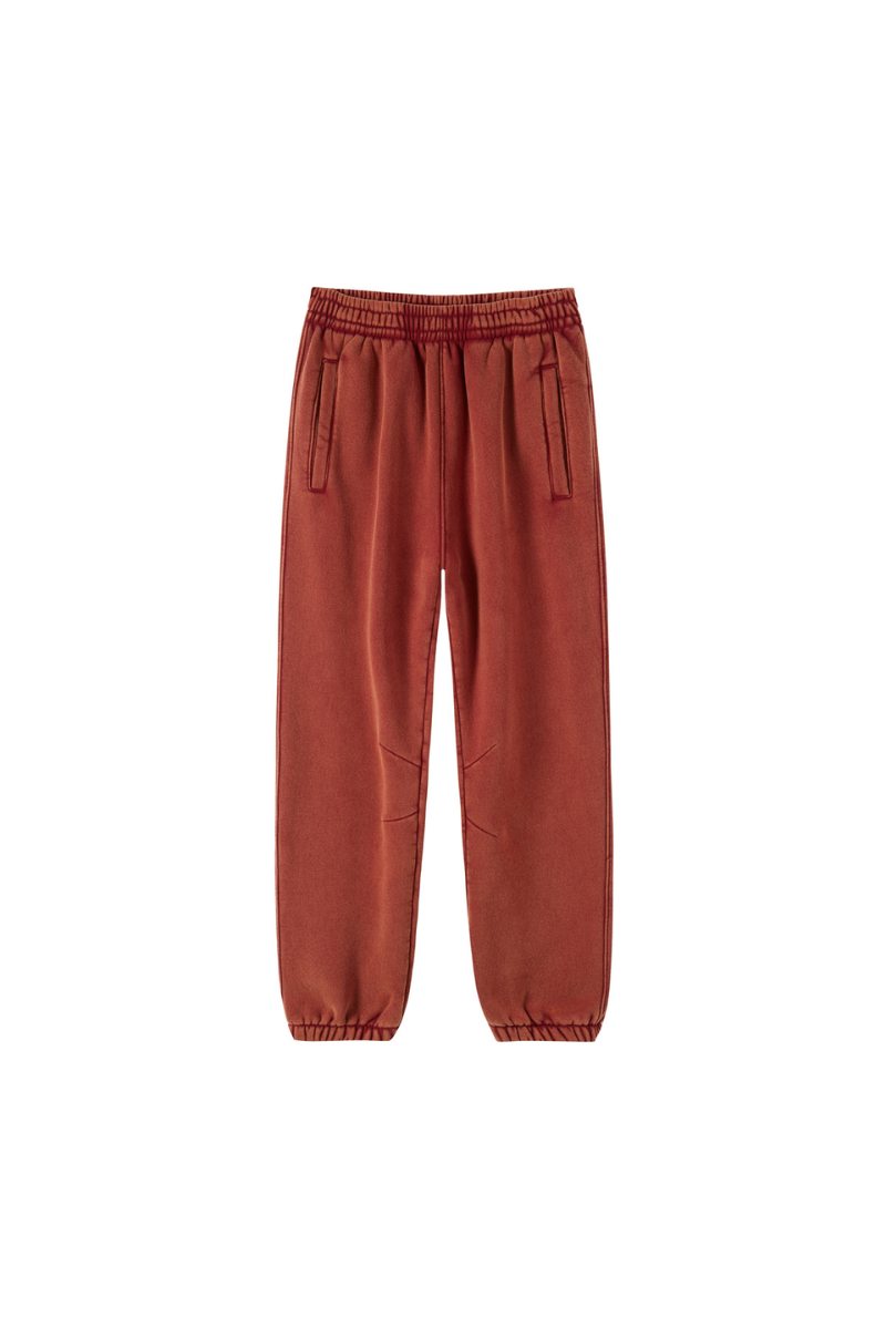 Women Fall Clothing Wax Washed Relaxed Jogger Pants