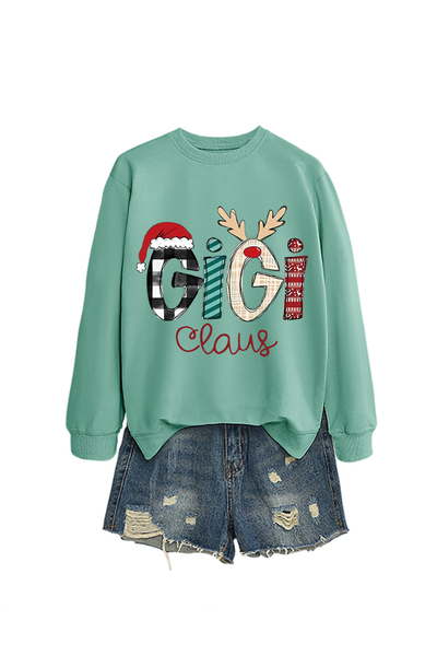 Women's Gigi Claus Loose Long Sleeve Casual Sweatshirt