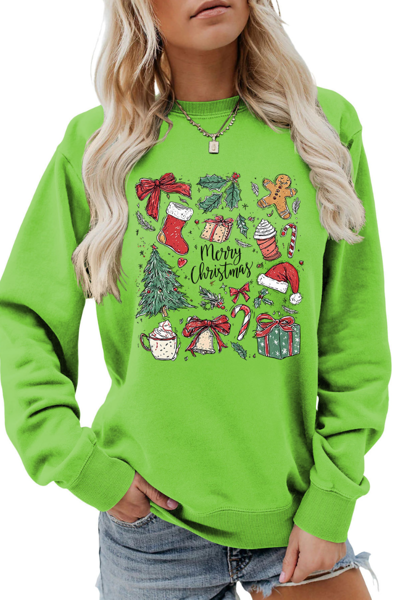 Women Winter Merry Christmas Gift Graphic Sweatshirt
