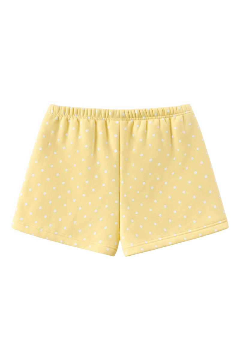 Women Summer Polka Dot Soft Drawstring Pocket Casual Shorts
