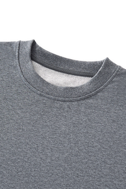 Men's 280g Cropped Oversized Crewneck Terry Cuff Vintage Tee