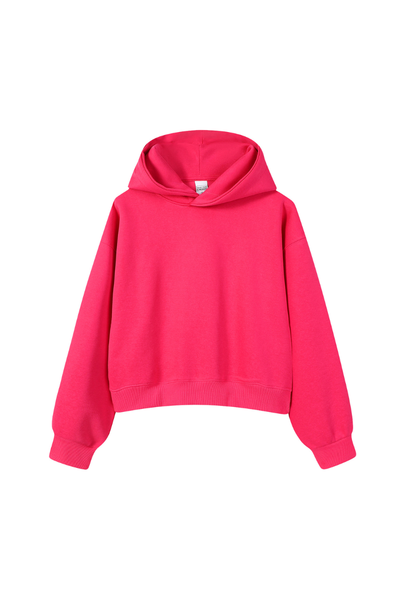 Women Fall 350gsm Cropped Drop Shoulder Pullover Hoodie