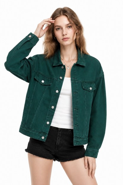 Women's & Unisex Oversized Washed Denim Jacket