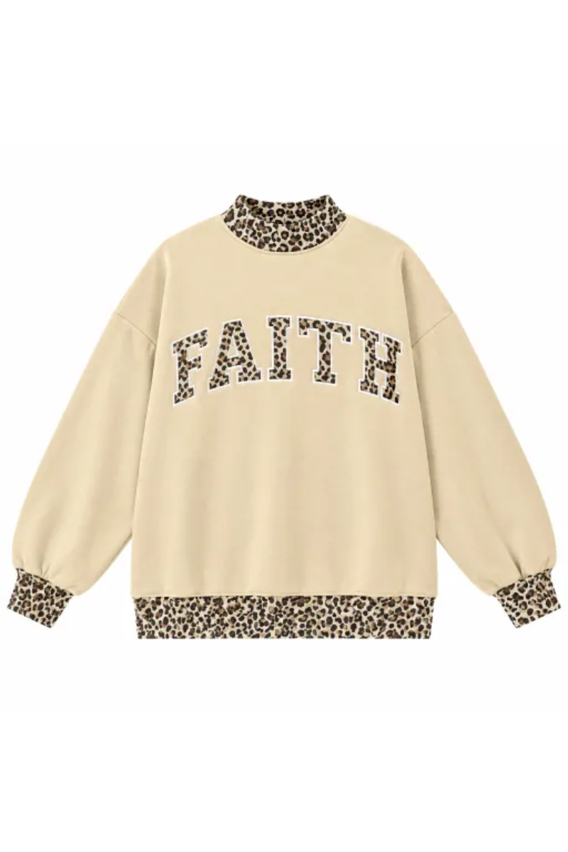 Women Fall Clothing Grace Applique Oversized Sweatshirt