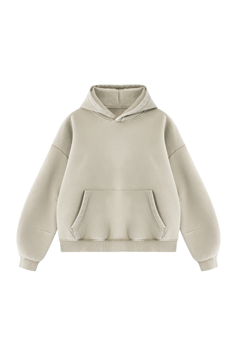 Unisex Fall Clothing Vintage Faded Curved Sleeve Hoodie