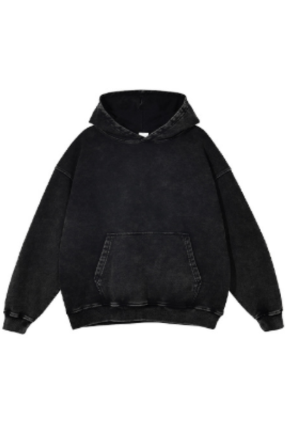 Women Fall 100% Cotton Wax Washed Vintage Pocket Hoodie