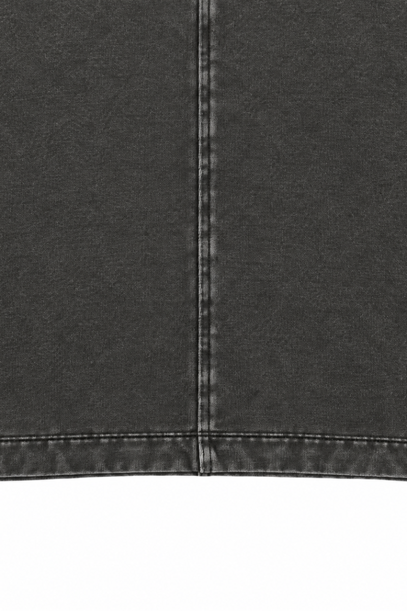 Women Fall Clothing Boxy Washed Raw Hem Cropped Sweatshirt