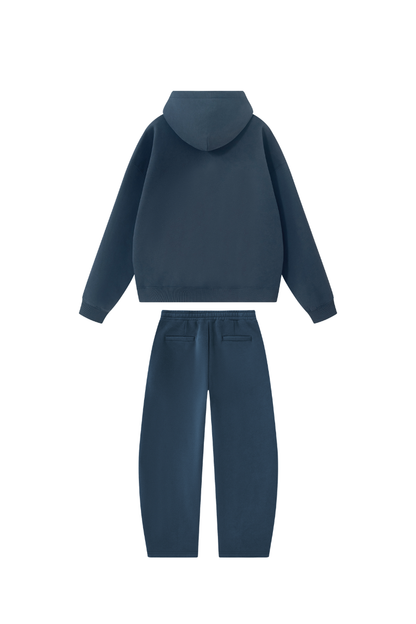 Unisex Fall Clothing Boxy Fleece Hoodie & Wide Pants Set