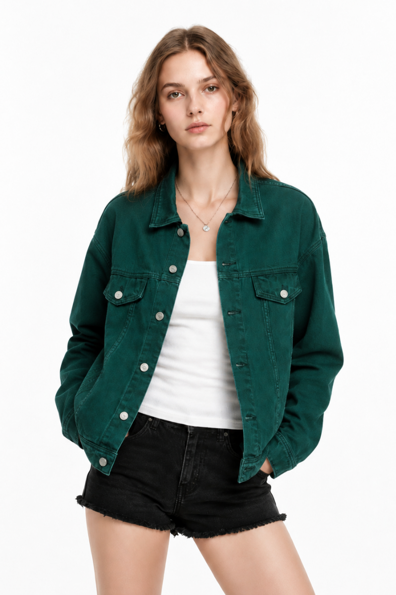 Women's & Unisex Oversized Washed Denim Jacket