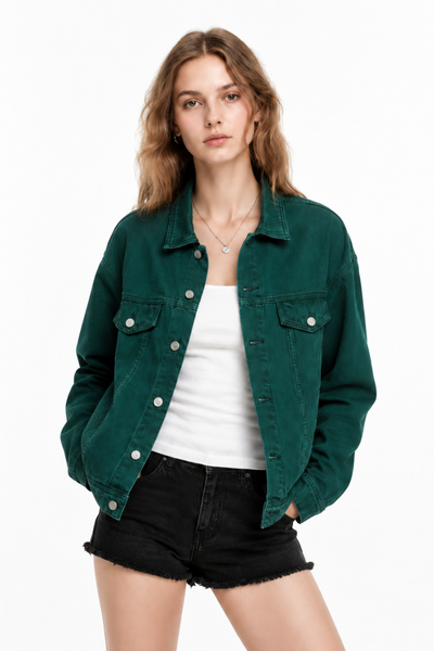 Women's & Unisex Oversized Washed Denim Jacket
