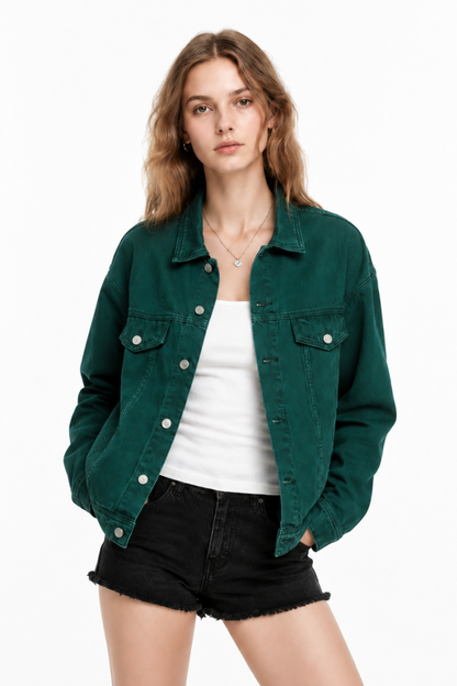 Women's & Unisex Oversized Washed Denim Jacket