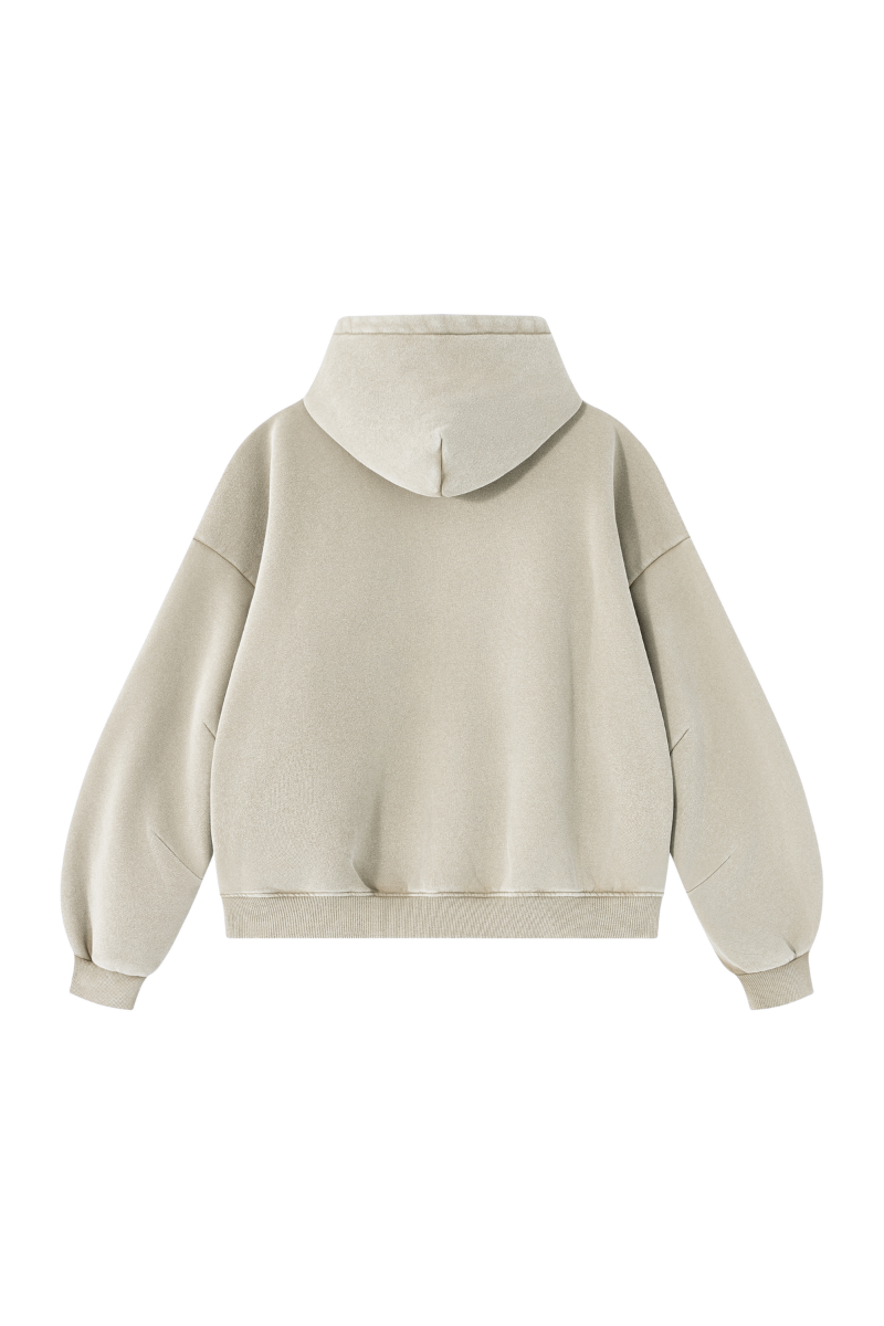 Unisex Fall Clothing Vintage Faded Curved Sleeve Hoodie