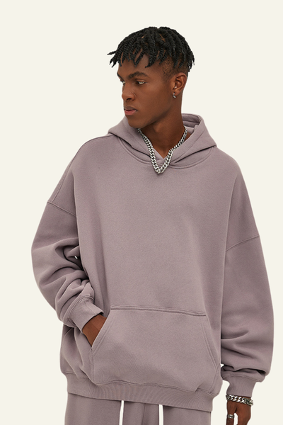 Men's Streetwear 350G Heavyweight Oversize Solid Hoodie