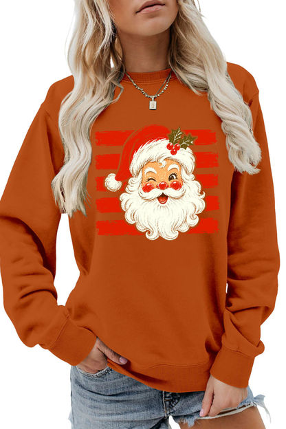 Women Fall Clothing Christmas Santa Graphic Sweatshirt