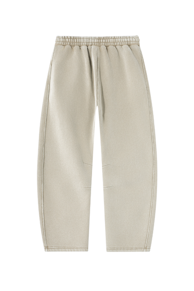 Unisex Fall Clothing Fleece-Lined Curved Wide-Leg Pants
