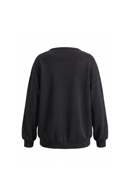 Unisex All Season Soft Mock-Neck Loose Fit Sweatshirt