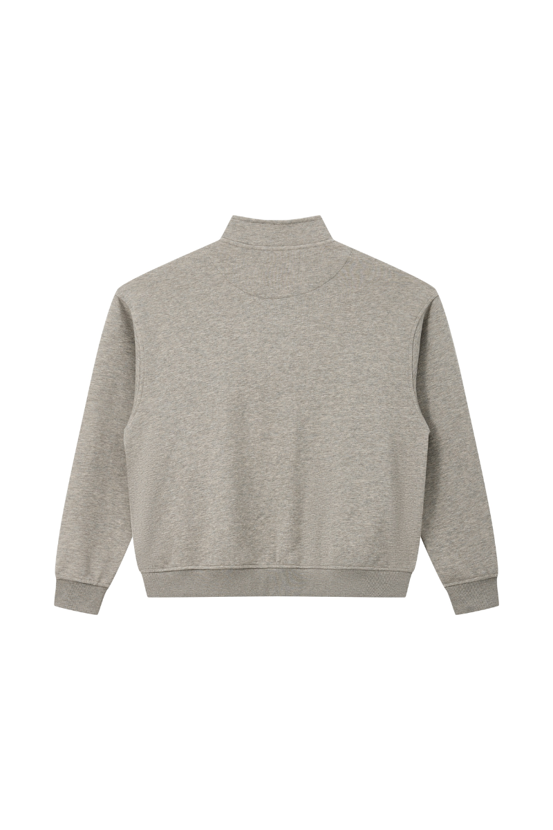 Women Fall Clothing Warm Heathered Half Zip Sweatshirt