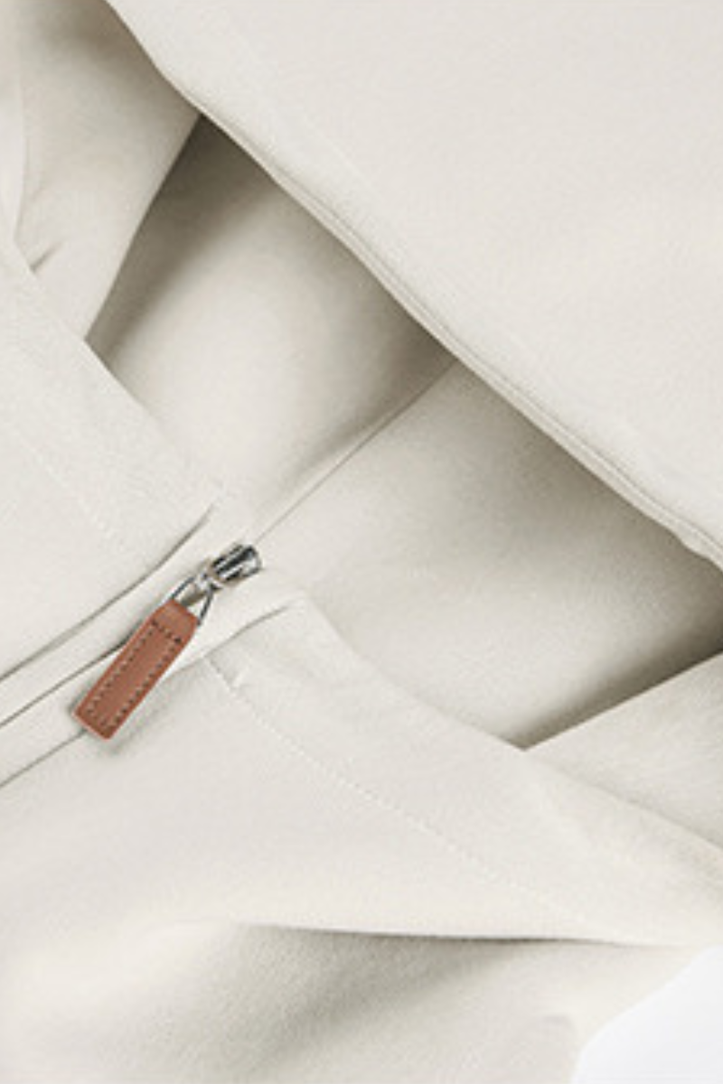 Women Winter Fleece Lined Half Zip High Collar Hoodie