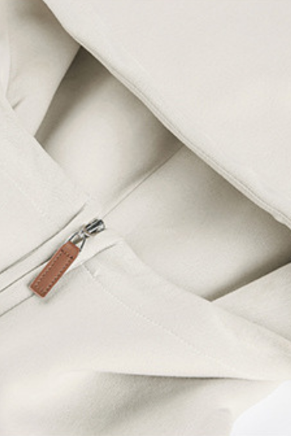 Women Winter Fleece Lined Half Zip High Collar Hoodie
