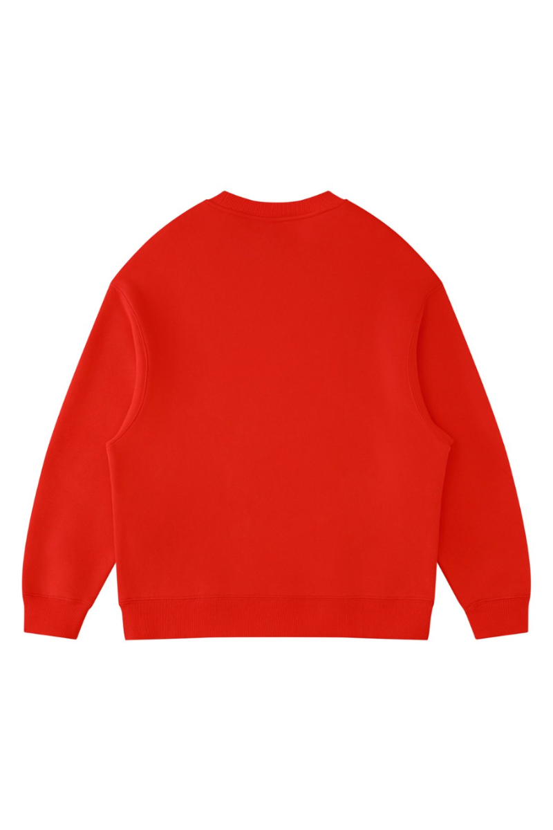 Women's Fall Winter Fleece-Lined Loose Crewneck Sweatshirt