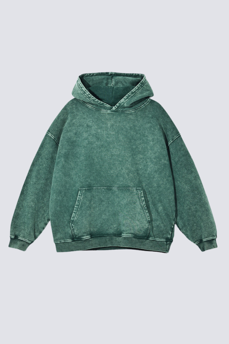 Women's 420g Heavy Cotton Washed Distressed Hoodie