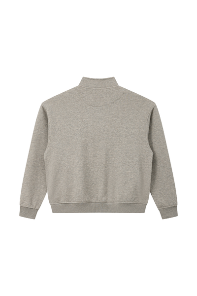 Men Fall Clothing Heathered Half Zip Mock Neck Sweatshirt