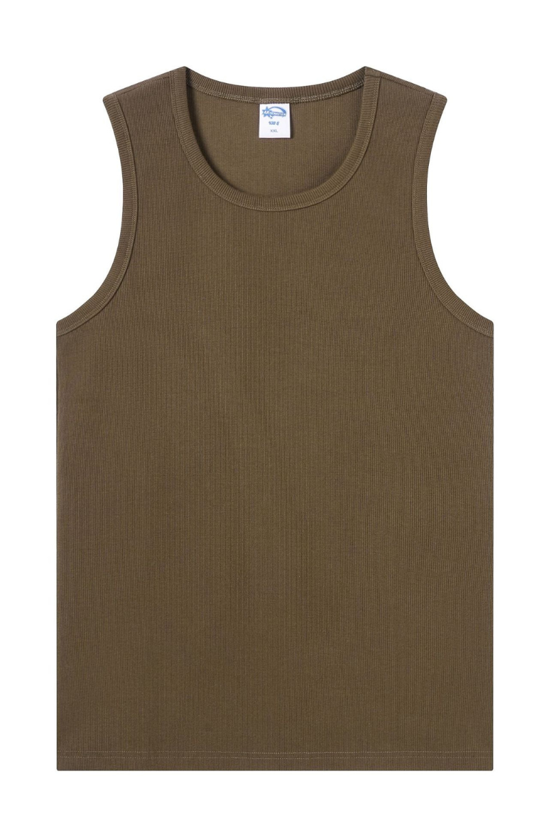 Women's Summer 430g Heavy Ribbed Solid Sleeveless Tank