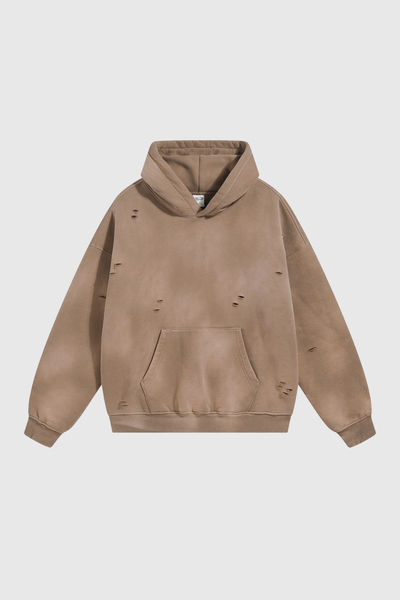 Men's Streetwear Washed 360G Heavyweight Cut Hoodie