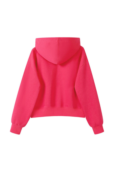 Women Fall 350gsm Cropped Drop Shoulder Pullover Hoodie