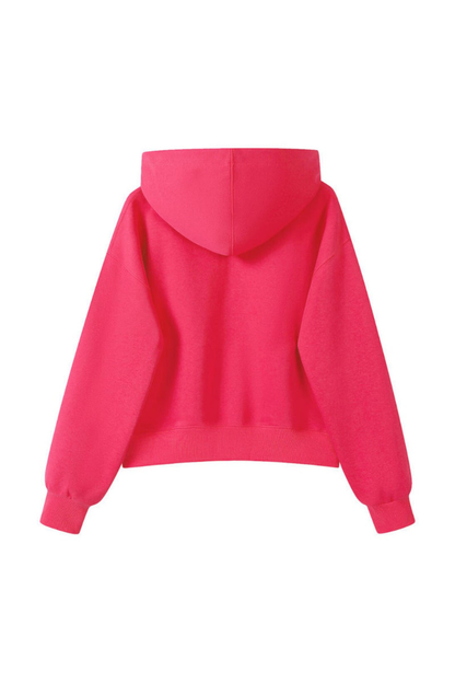 Women Fall 350gsm Cropped Drop Shoulder Pullover Hoodie