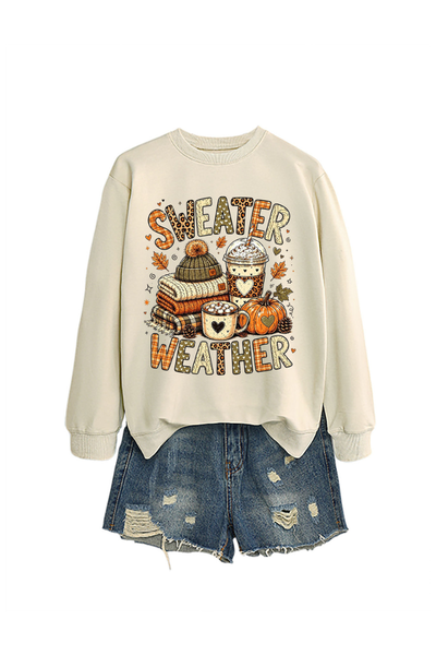 Unisex Fall Clothing Sweater Weather Graphic Sweatshirt