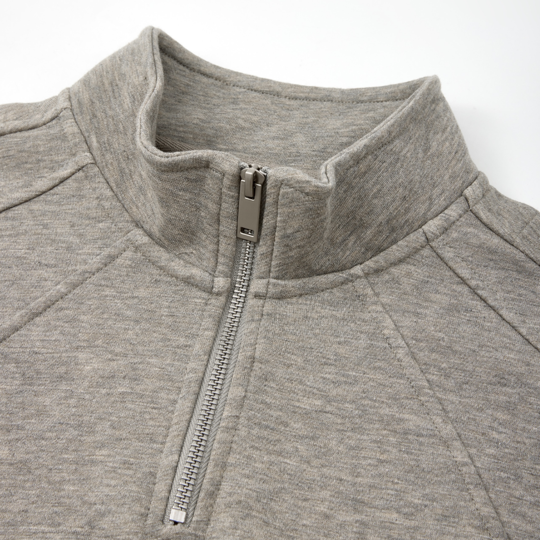 Unisex Fall Clothing Warm Heathered Half Zip Sweatshirt