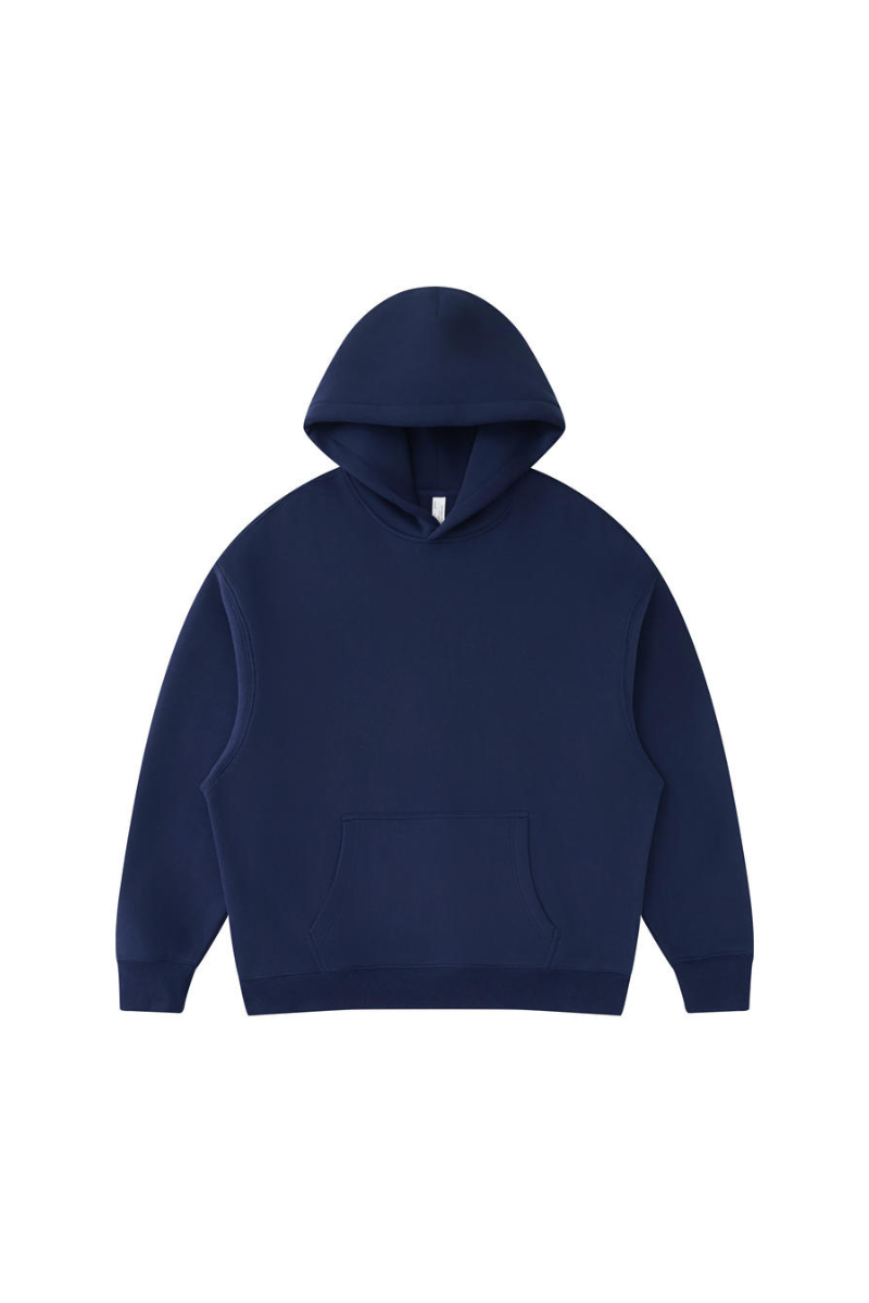Unisex Fall Winter Oversized Solid Kangaroo-Pocket Hoodie