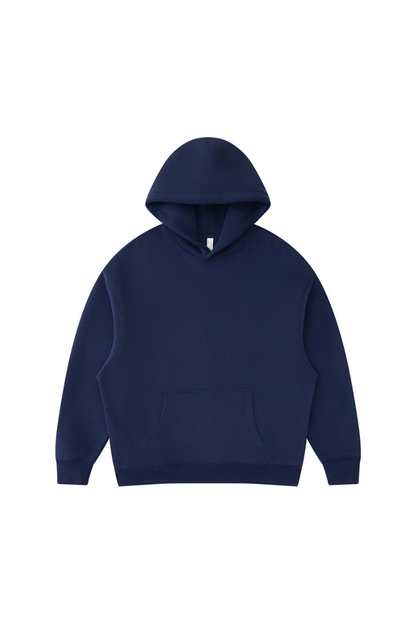Unisex Fall Winter Oversized Solid Kangaroo-Pocket Hoodie