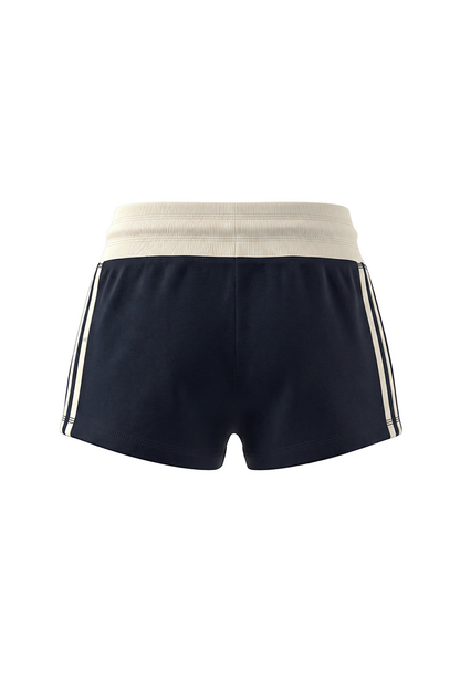 Women Summer Side Stripe Drawstring Sports Shorts