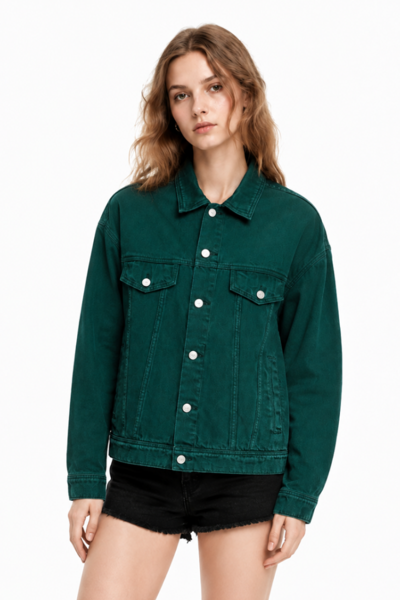 Women's & Unisex Oversized Washed Denim Jacket