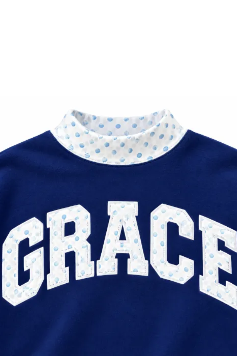Women Fall Clothing Grace Applique Oversized Sweatshirt