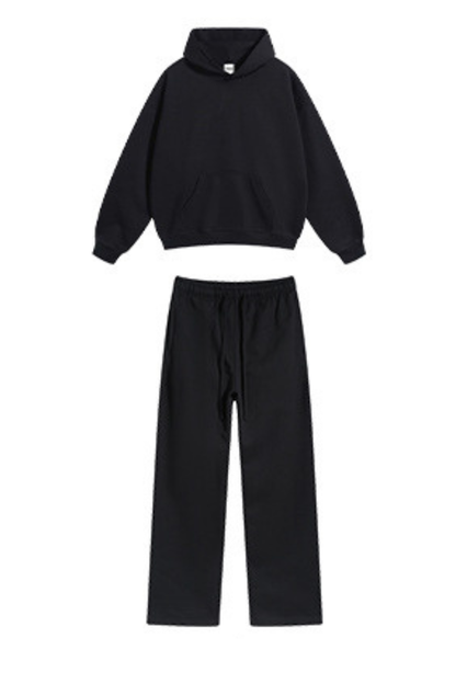 Women's Fall Winter 430g Terry Drawstring Hoodie Set