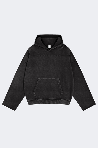 Men's Cotton Streetwear Washed Drop-Shoulder Hoodie