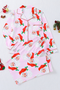 Pink Santa And Holly