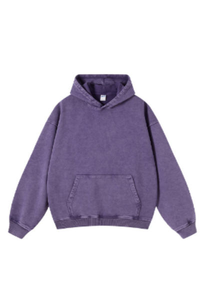 Women Fall 100% Cotton Wax Washed Vintage Pocket Hoodie